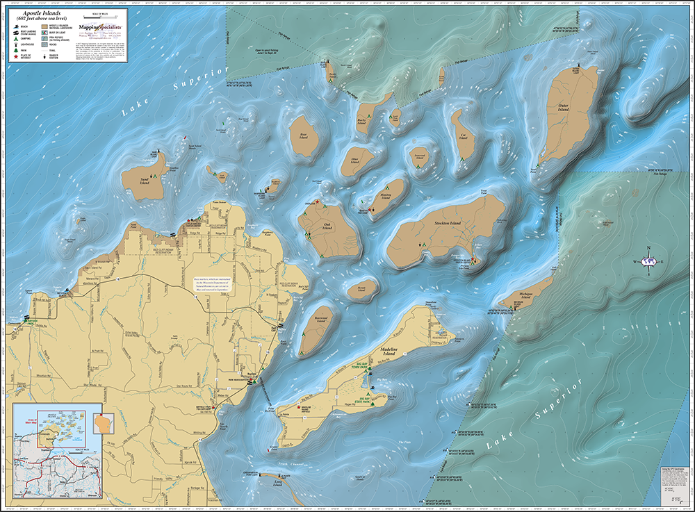 Chequamegon Bay Depth Chart